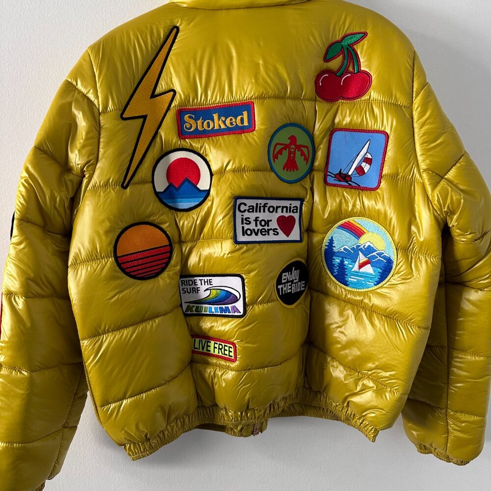 Aviator Nation puffy jacket with patches - Picture 2 of 3